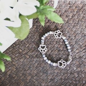 Paw Print Beaded Bracelet